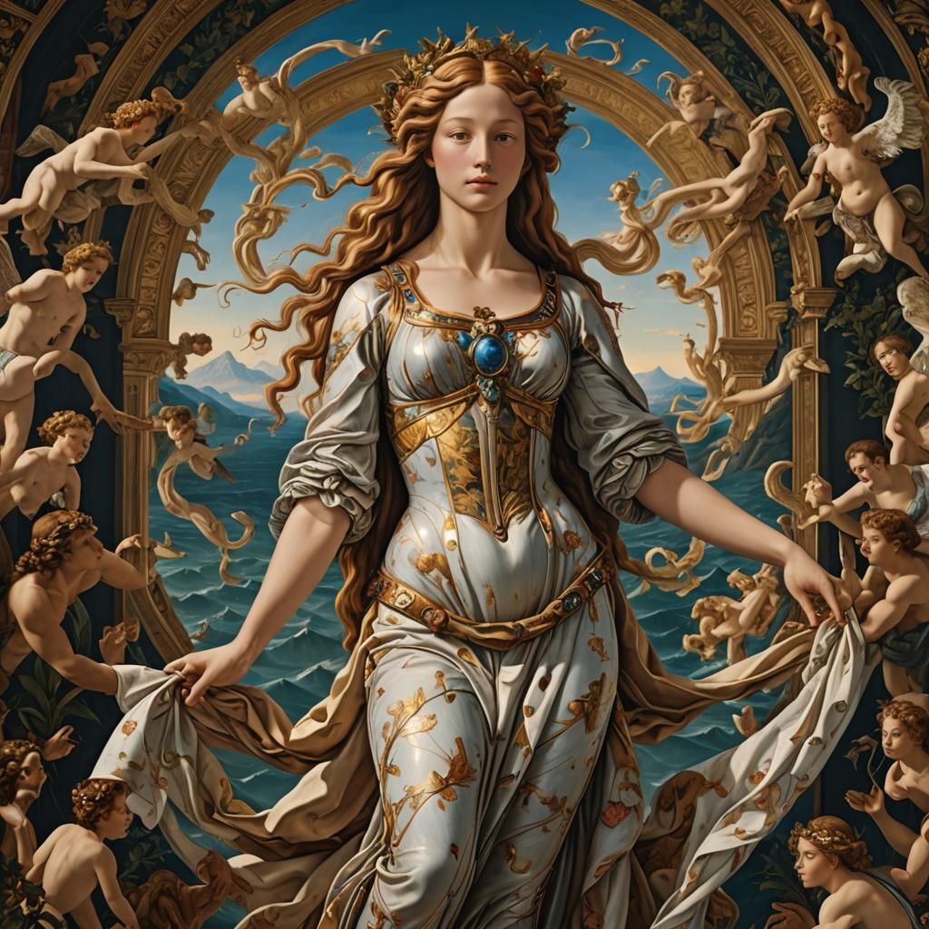 Venus as a Stunning Digital Renaissance Painting