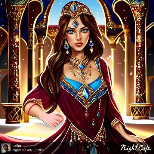 princess with long brown hair over her arm poorly drawn hands bad anatomy