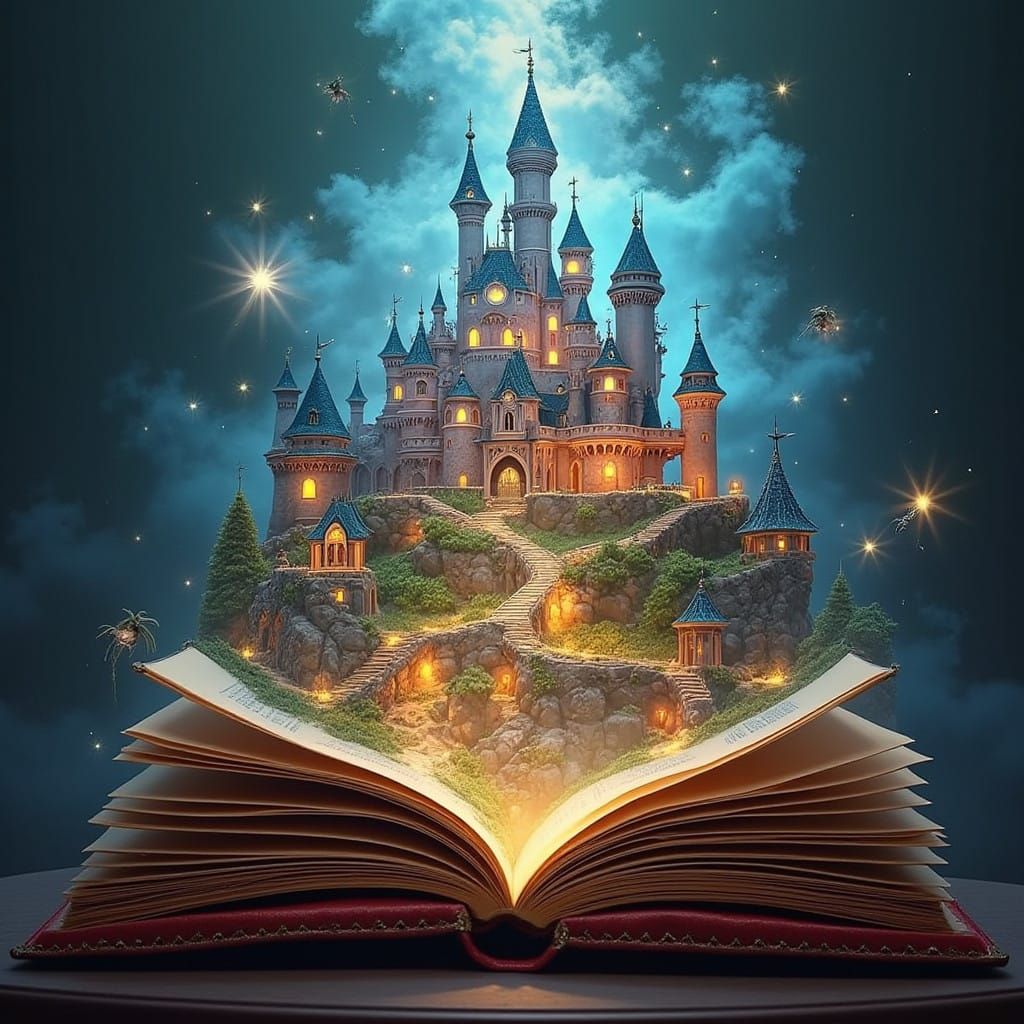 Majestic Book Unfolds to Reveal Whimsical Fantasy Castle