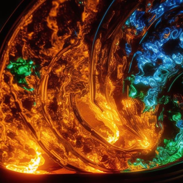 Elemental Forces Trapped in Bottles: Fantasy Art