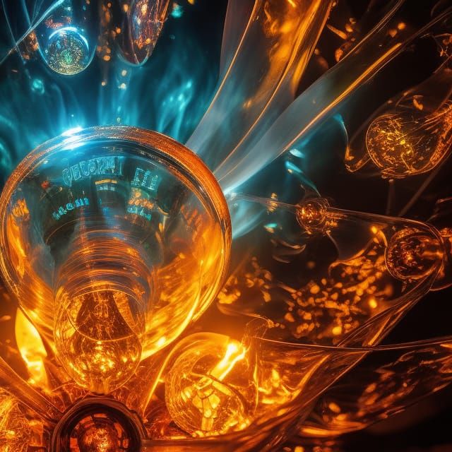 Elemental Forces in Bottles: A Fantasy Still Life