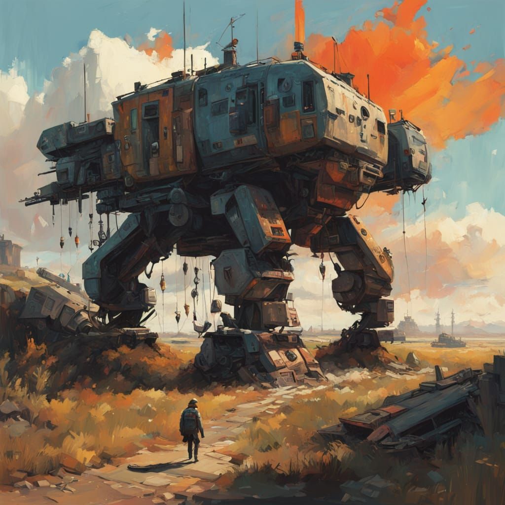 Emotionally Turbulent Portrait in Vibrant, Dynamic Oil Paint...