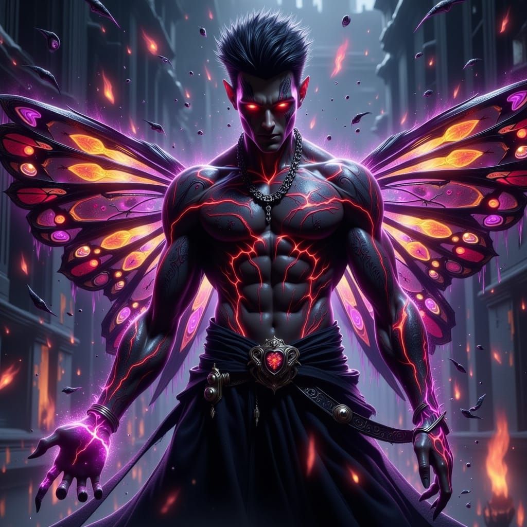 Dark Fae Punk Rebel Smirks at Doom