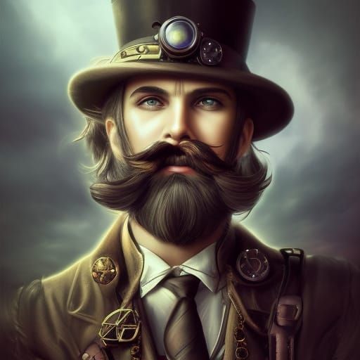 Steampunk moustache