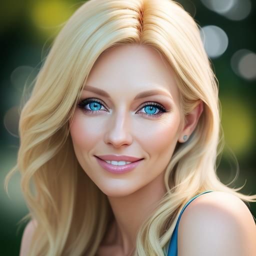 Smiling Blonde Woman in Professional Portrait