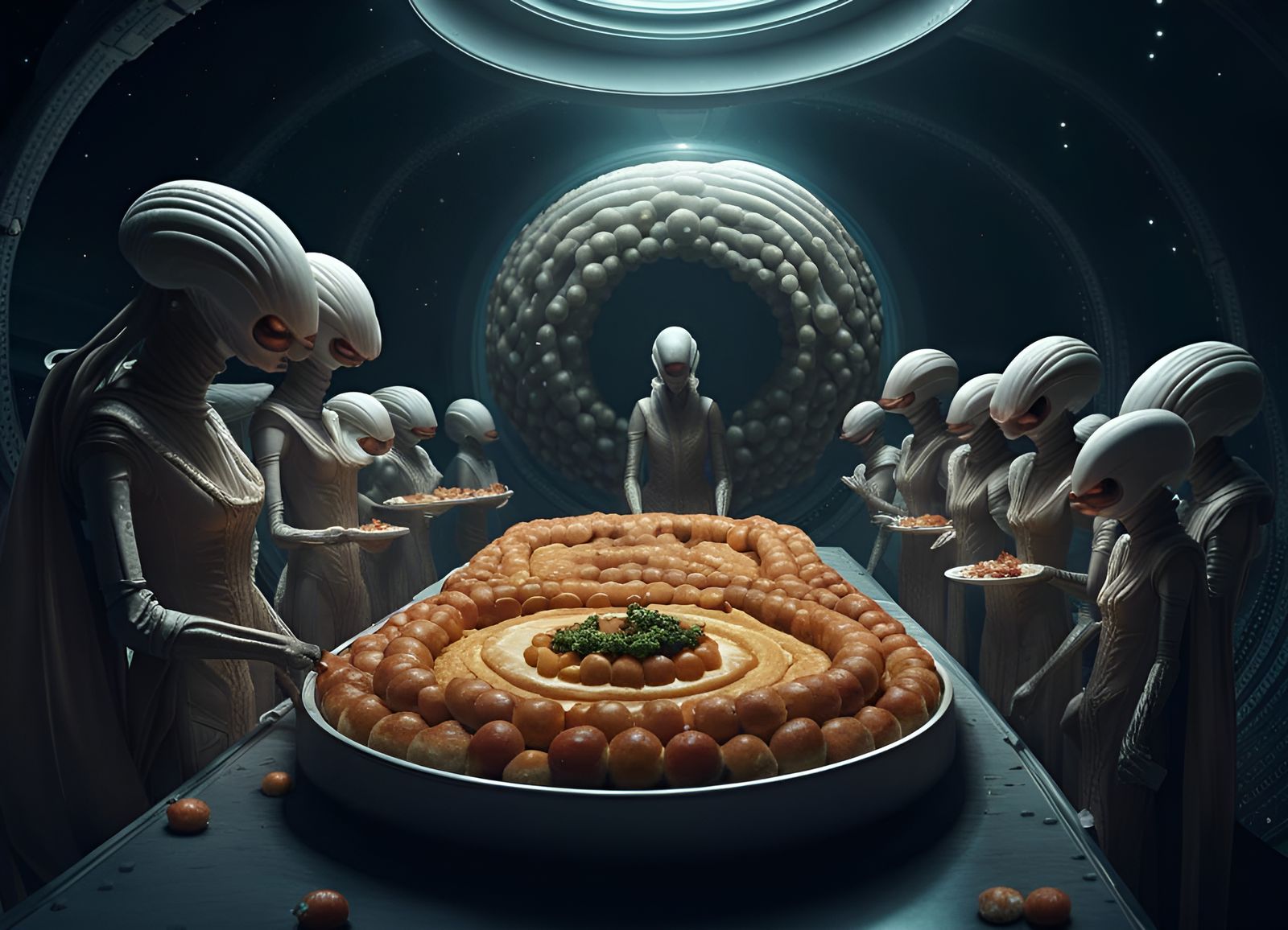 Extraterrestrial Fashion Show: Hyperrealistic Digital Art in...