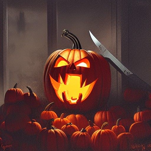 Sinister Pumpkins Carving with Knife