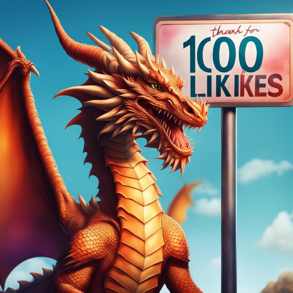 Dragon Thanks Viewers: Hyperrealistic Splash Art