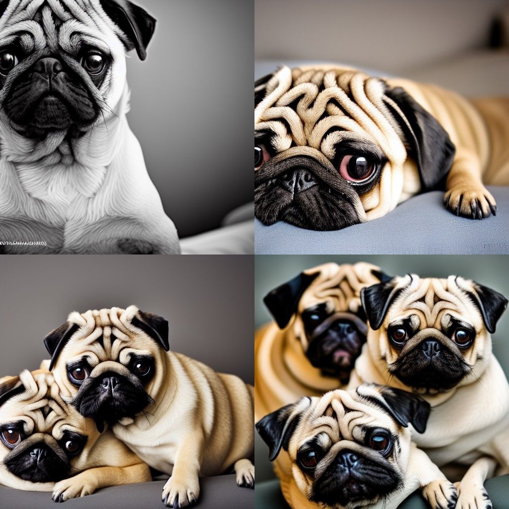 Cuddly Pug Portrait Captured with DSLR