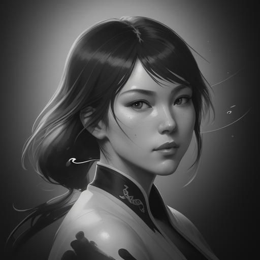 Monochrome Kitchen in Traditional Chinese Ink Wash