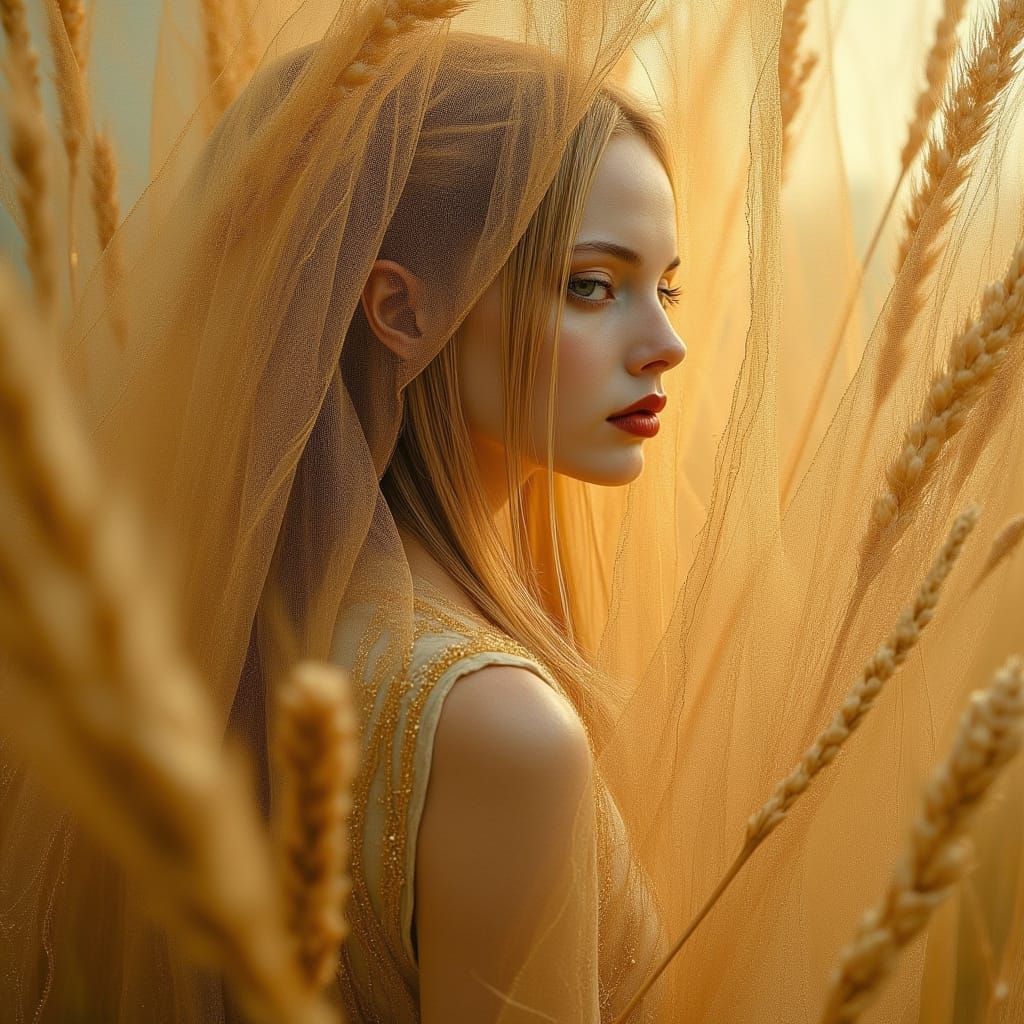 Dark Portrait of a Woman with an Enigmatic Smile