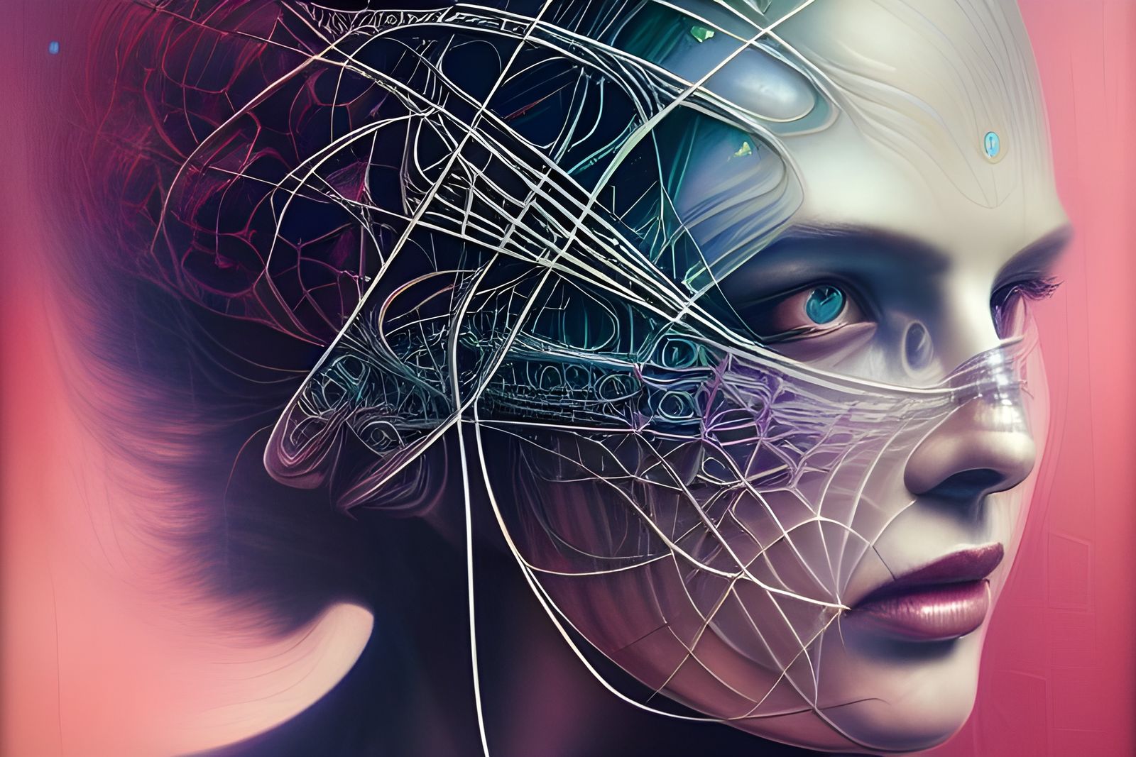 Biomechanical Tesseract with Cybernetic Implants