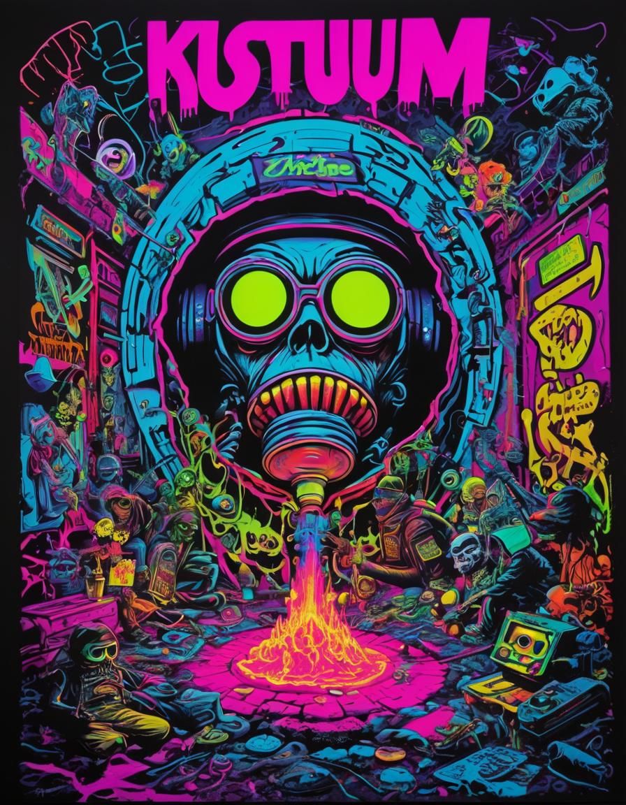 Kustom Kulture Art of the Future in Triadic Colors