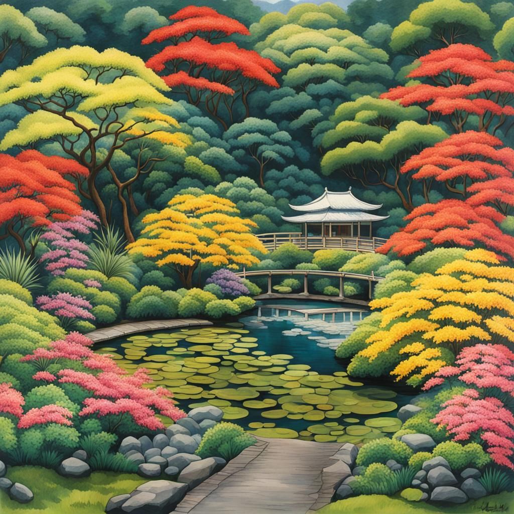 Japanese Botanical Garden Inspired by Hawaiian Design