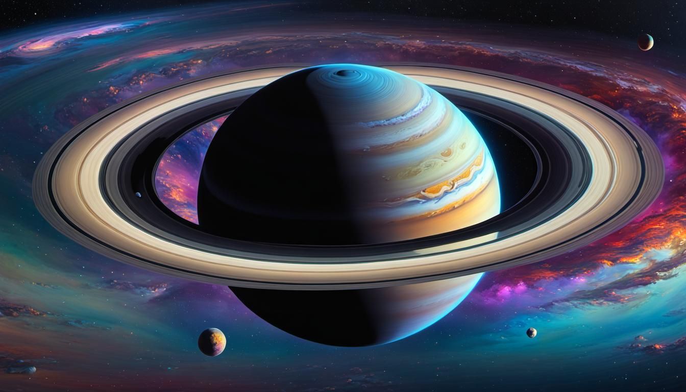 Hyperdetailed Rings of Saturn in Postmodern Style