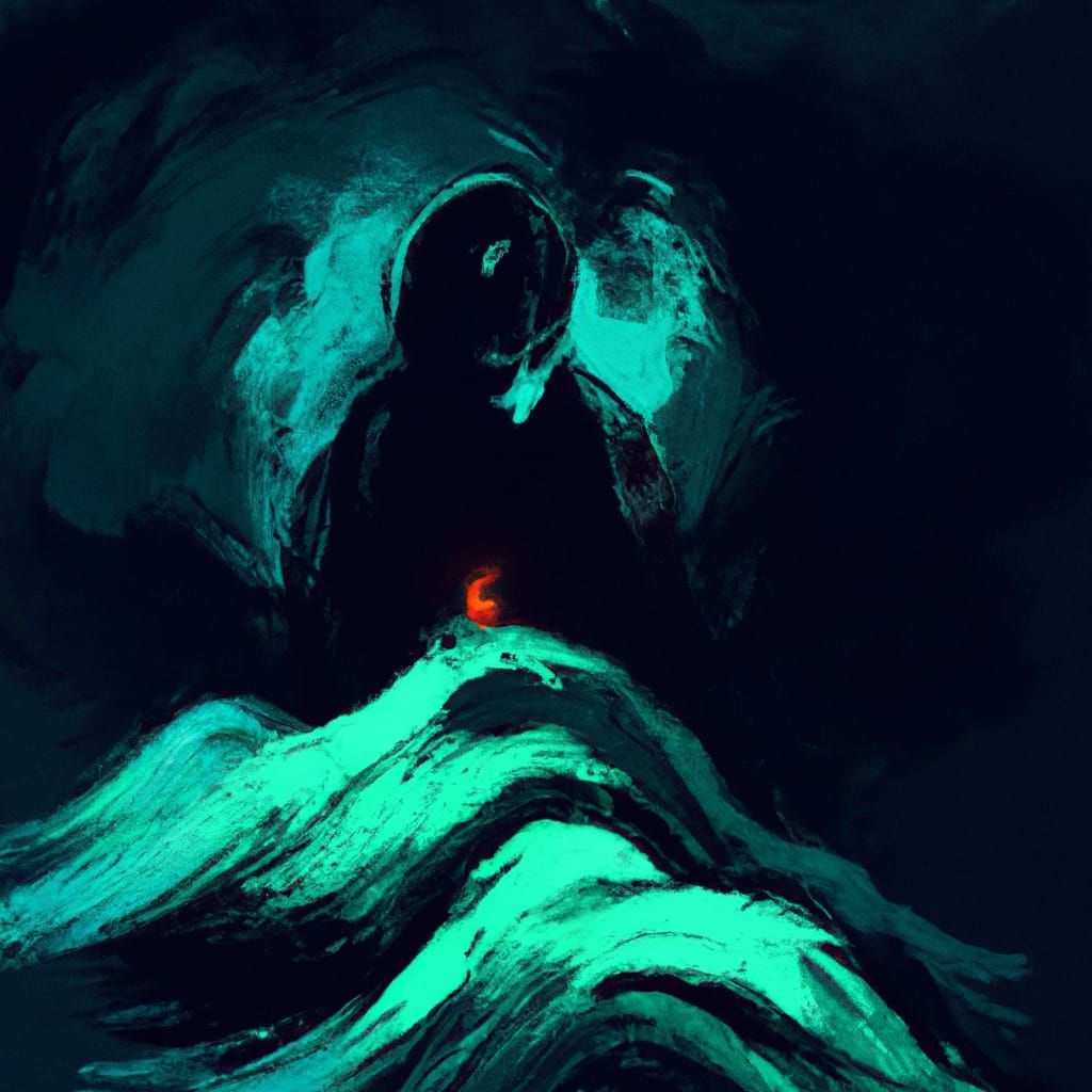 Dark Surrealist Character in Digital Art