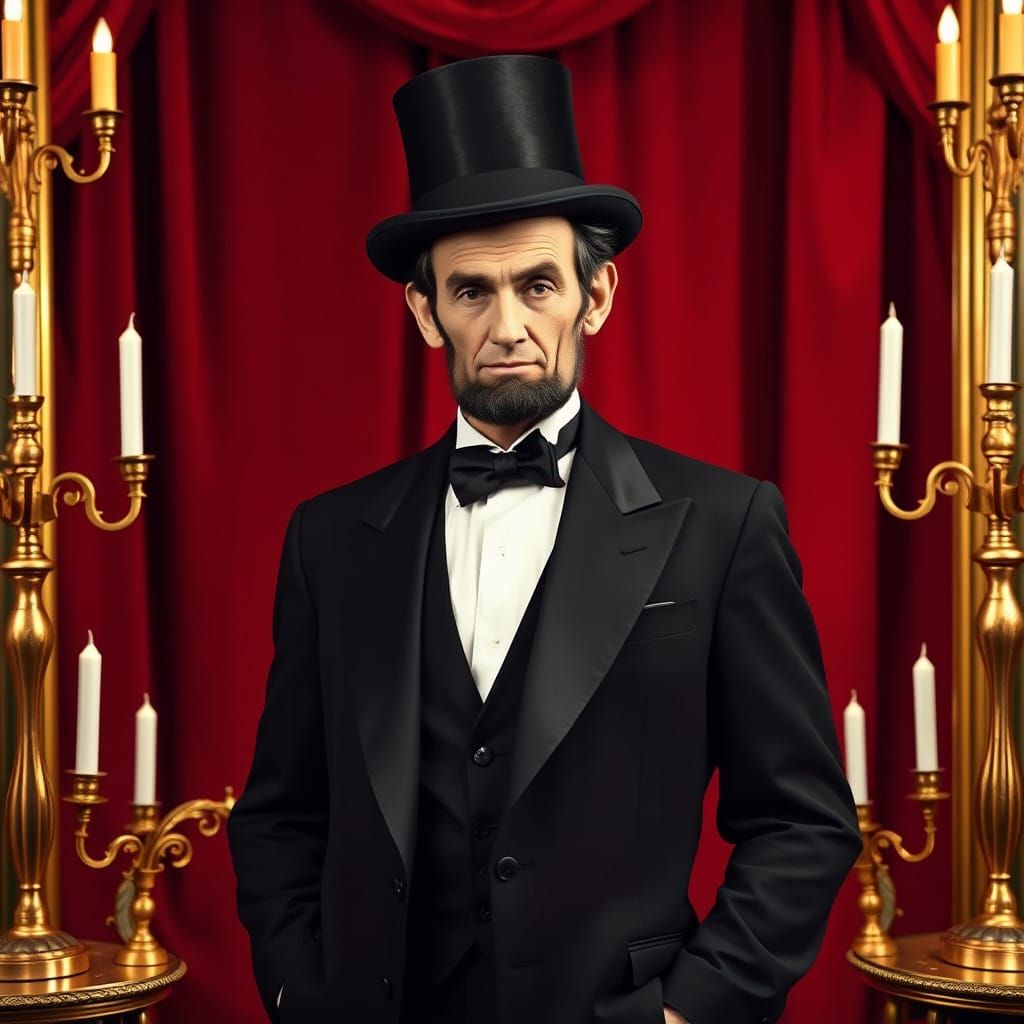 Abraham Lincoln in Old Hollywood Style