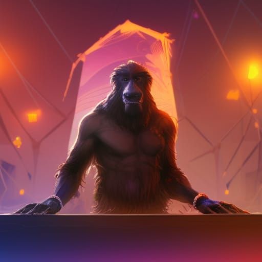 DJ Ape in Arabic Clothes, Digital Art