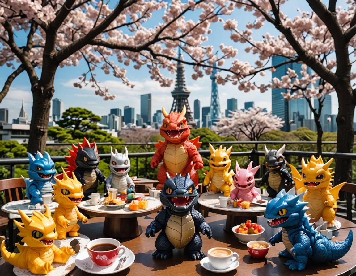 Godzilla and Friends: Chibi Monsters Party in Tokyo