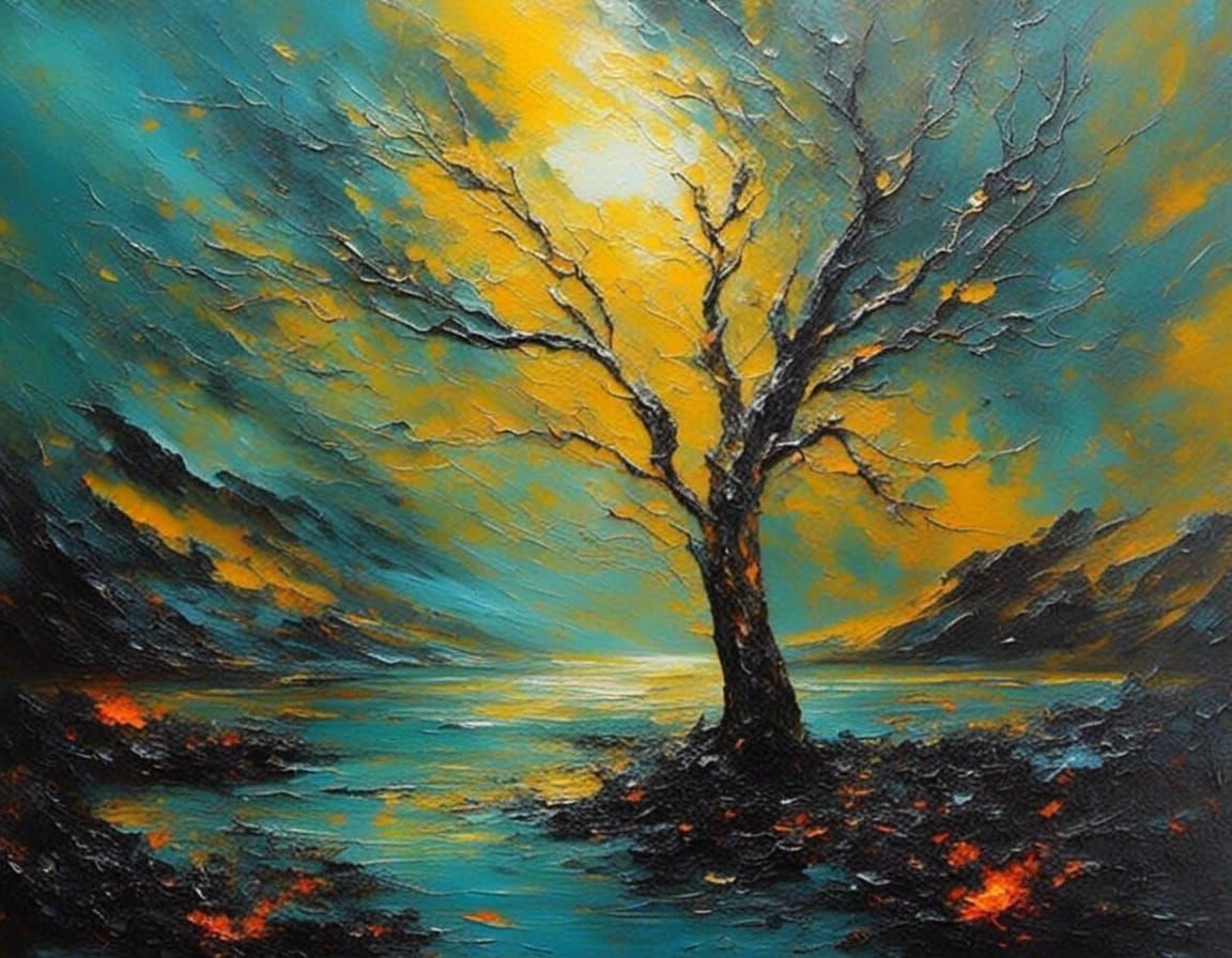 AI Image in Impasto Style