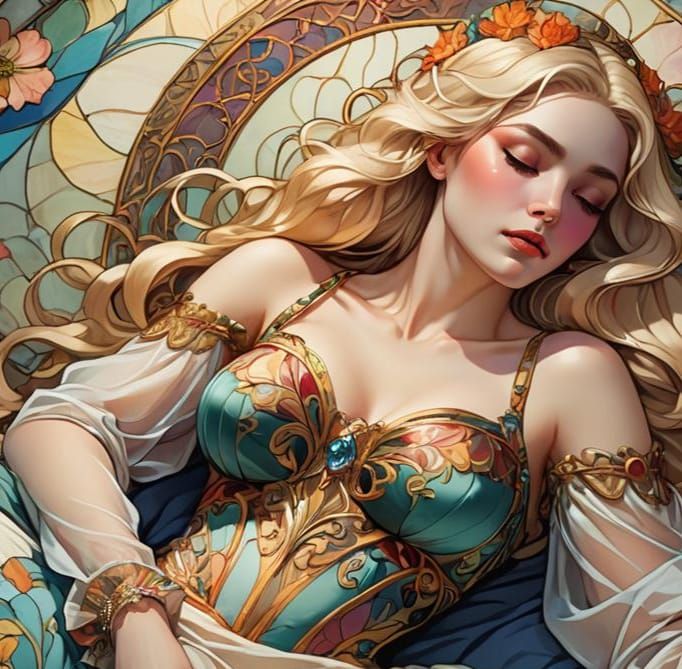 Captivating Blonde Portrait with Dynamic Lighting