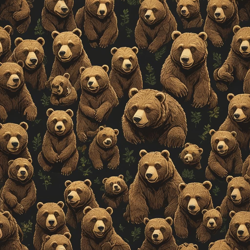 Huggy Bear with Dynamic Lighting in Filmic Style