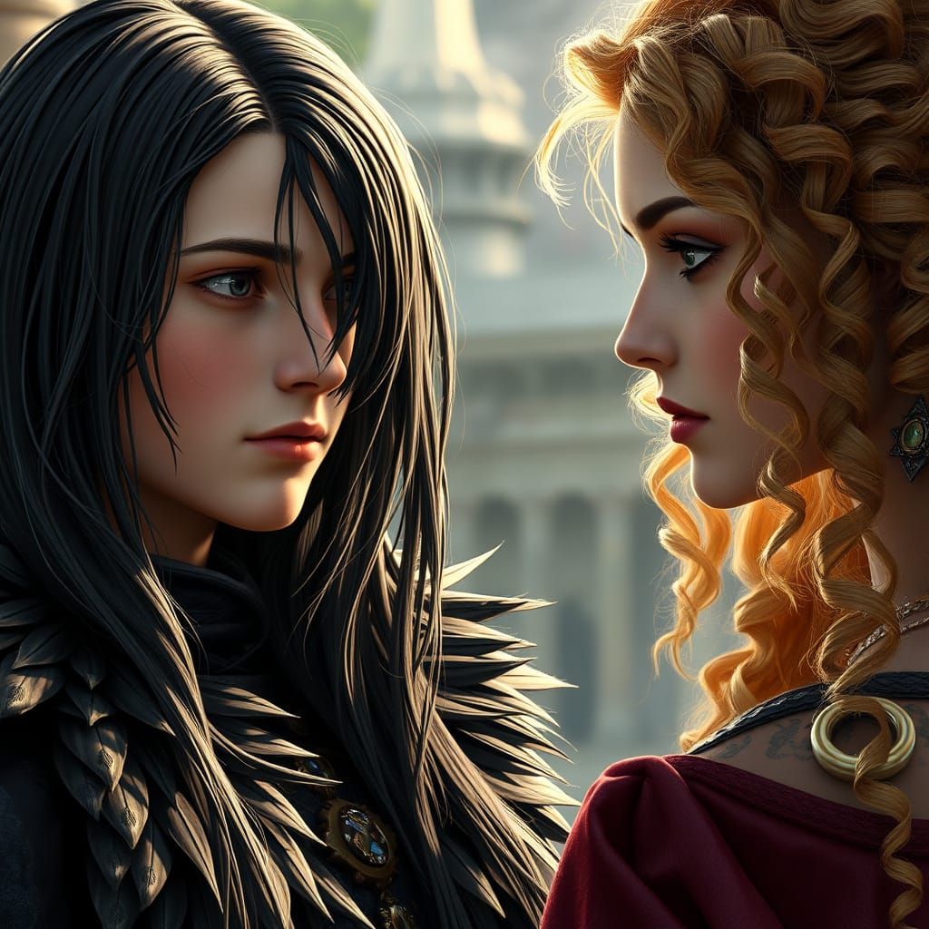 Medieval Prince Looks Up to Beautiful Queen in Fantastical S...