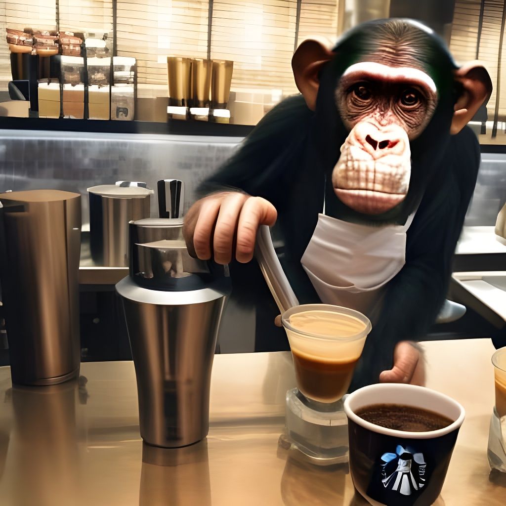 Realistic Photograph of a Chimpanzee Face