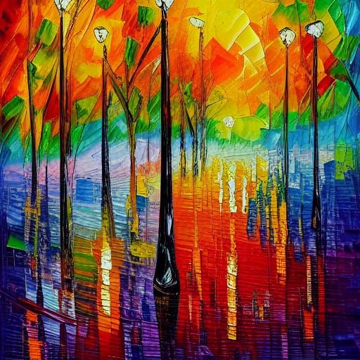 Suffering: Neo-Impressionist Expressionist Oil Painting