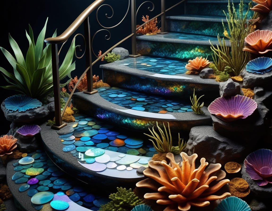 Underwater Mermaid Castle with Opalescent Beauty