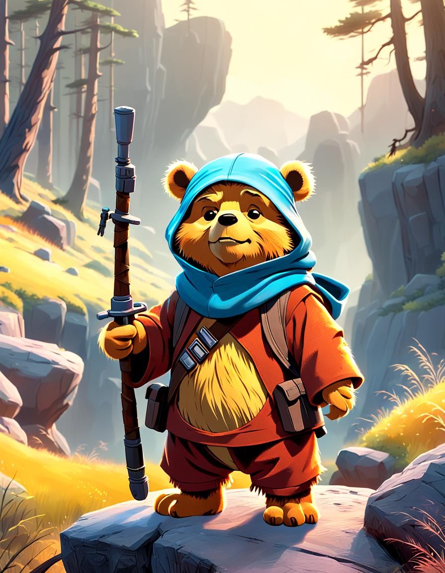 Winnie-the-pooh as an ewok