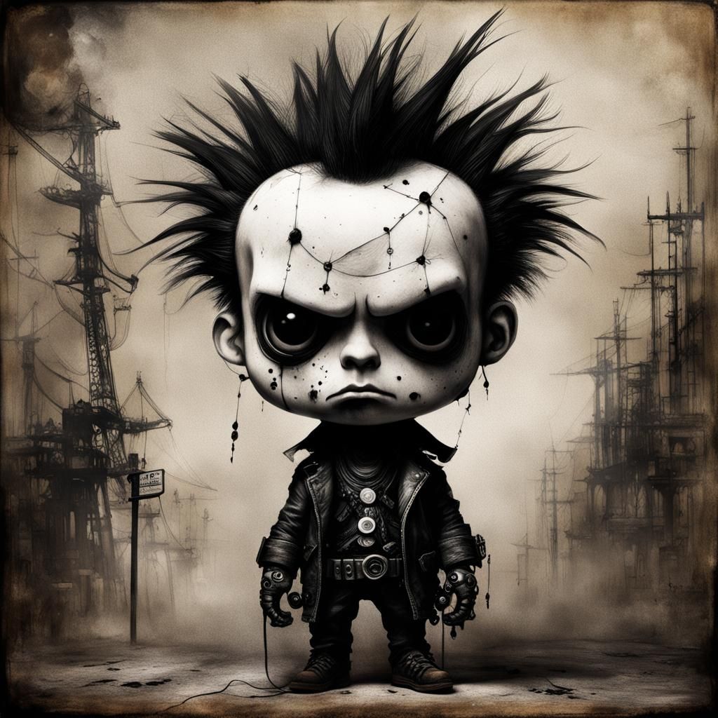 Demonic Cyborg Bear in Volcanic Hyperspace