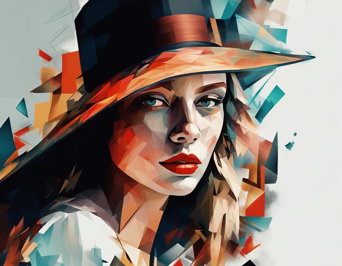 Con sombrero de ala ancha