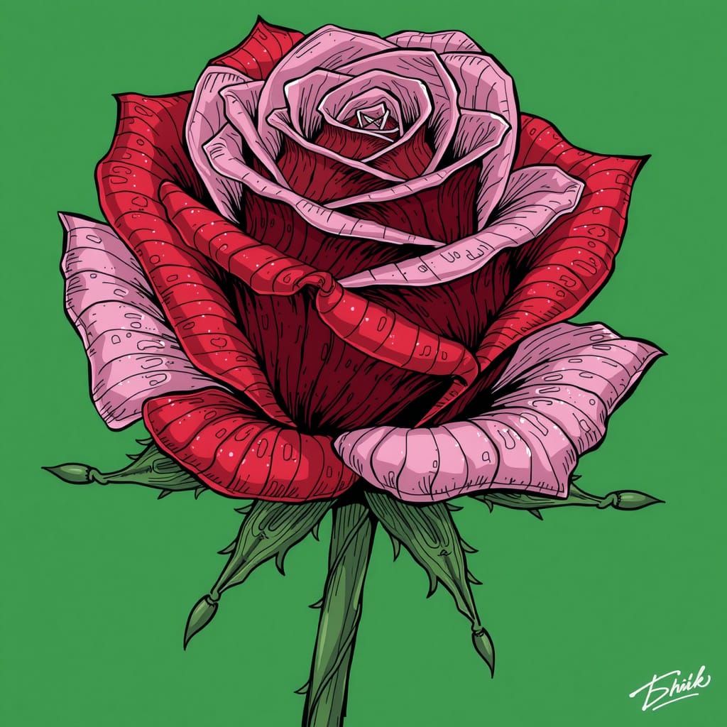 Simple SVG Graphic of a Red Rose