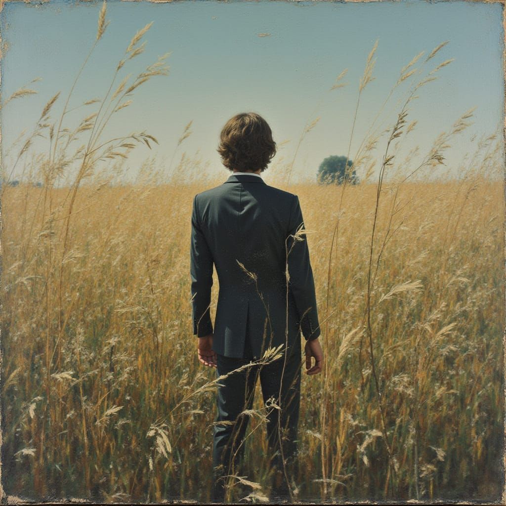 Realistic Portrait of Handsome Man in Checkered Shirt