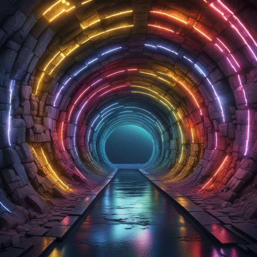 Fantastical Autistic Tunnel Dream in Detailed Matte Style