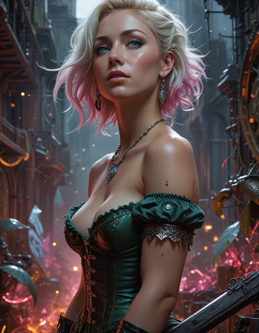 Steampunk Beauty in Constructivist Style