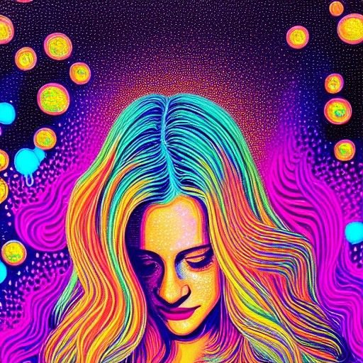 Hyperrealistic Oil Portrait with Luminous Sparkles