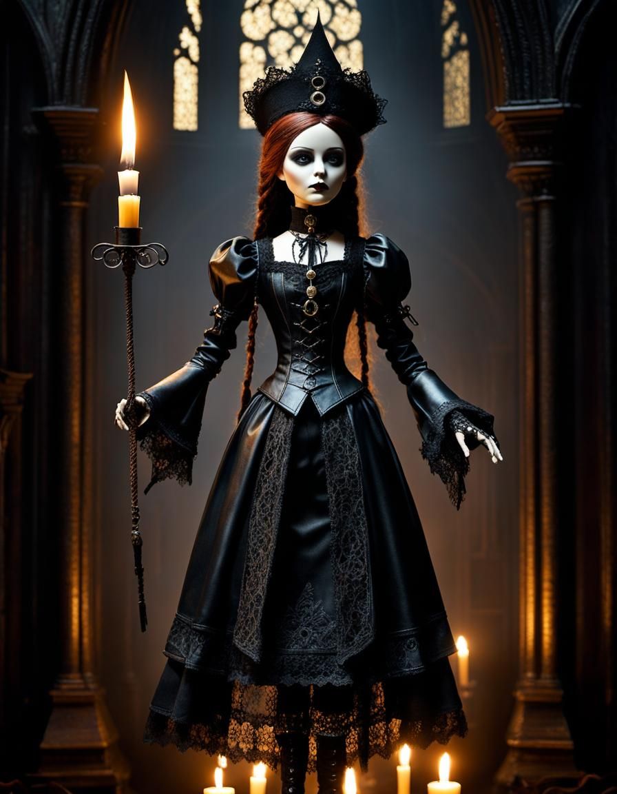 GOTHIC FANTASY / STEAMPUNK - A highly detailed marionette inspired by Anna Valerious from "Van Helsing," :: gothic attir...