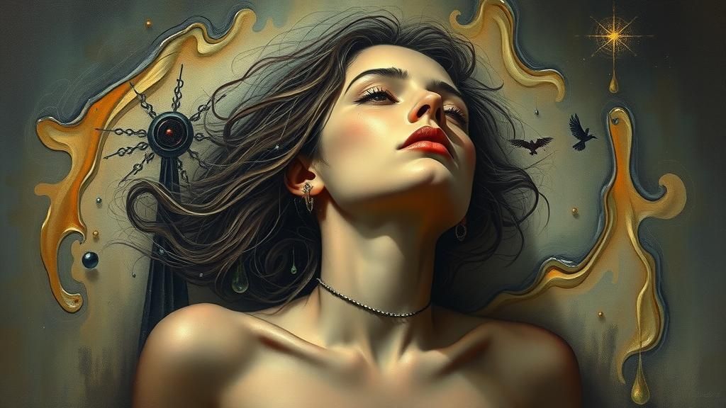 Dreamy Surrealism with Abstract Shapes and Ethereal Glow