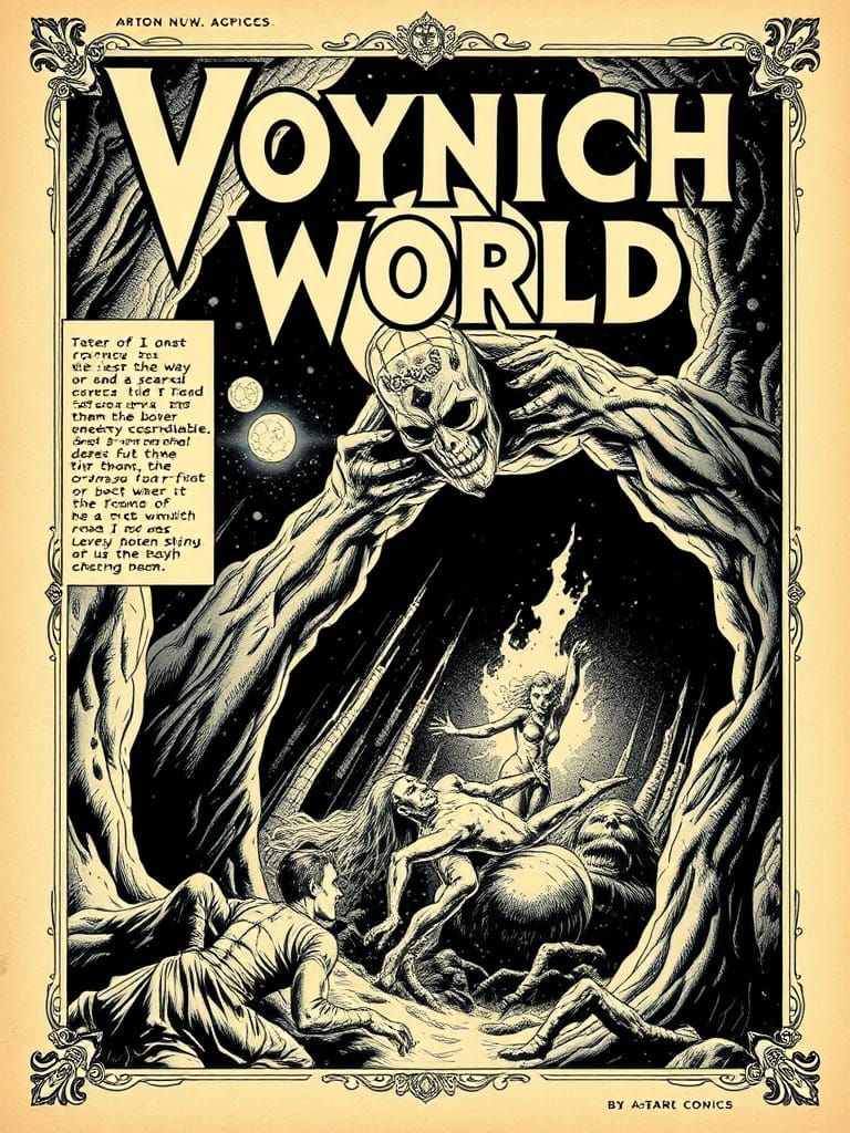 Voynich World Comic: Birth of Voyman in 70s Style