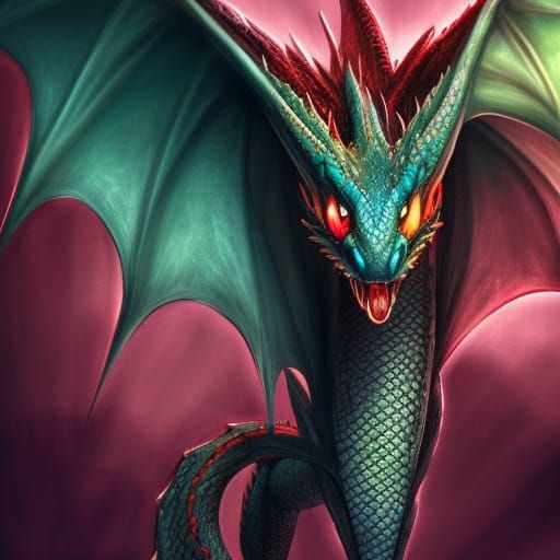 Hyperrealistic Dragon Concept Art with Colorful Depth