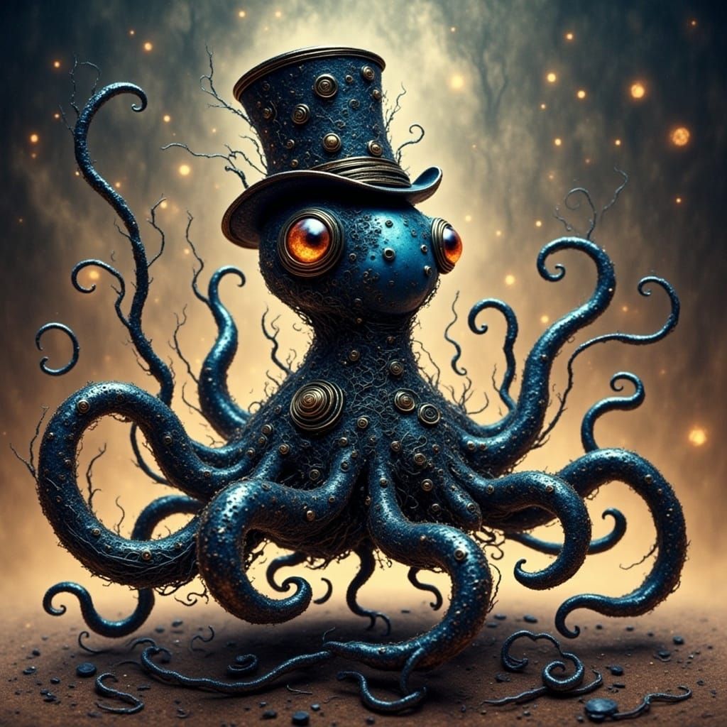 Octopus in a Top Hat: An AI Whimsy