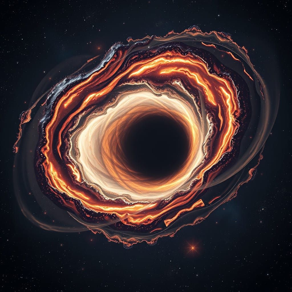 Cosmic Monarch: A Photorealistic Black Hole in Celestial Dom...