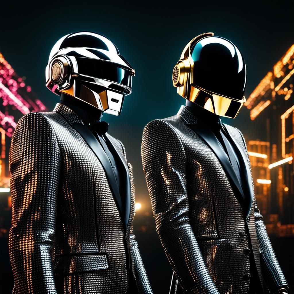 Hyperrealistic Daft Punk: Intricate Cinematic Portrait