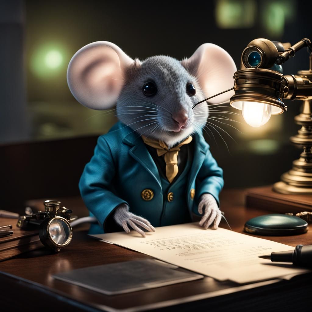 Bioluminescent Detective Mouse Inspects Evidence: Hyperreali...