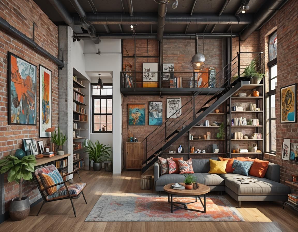 Bohemian Wood and Metal Interior Design