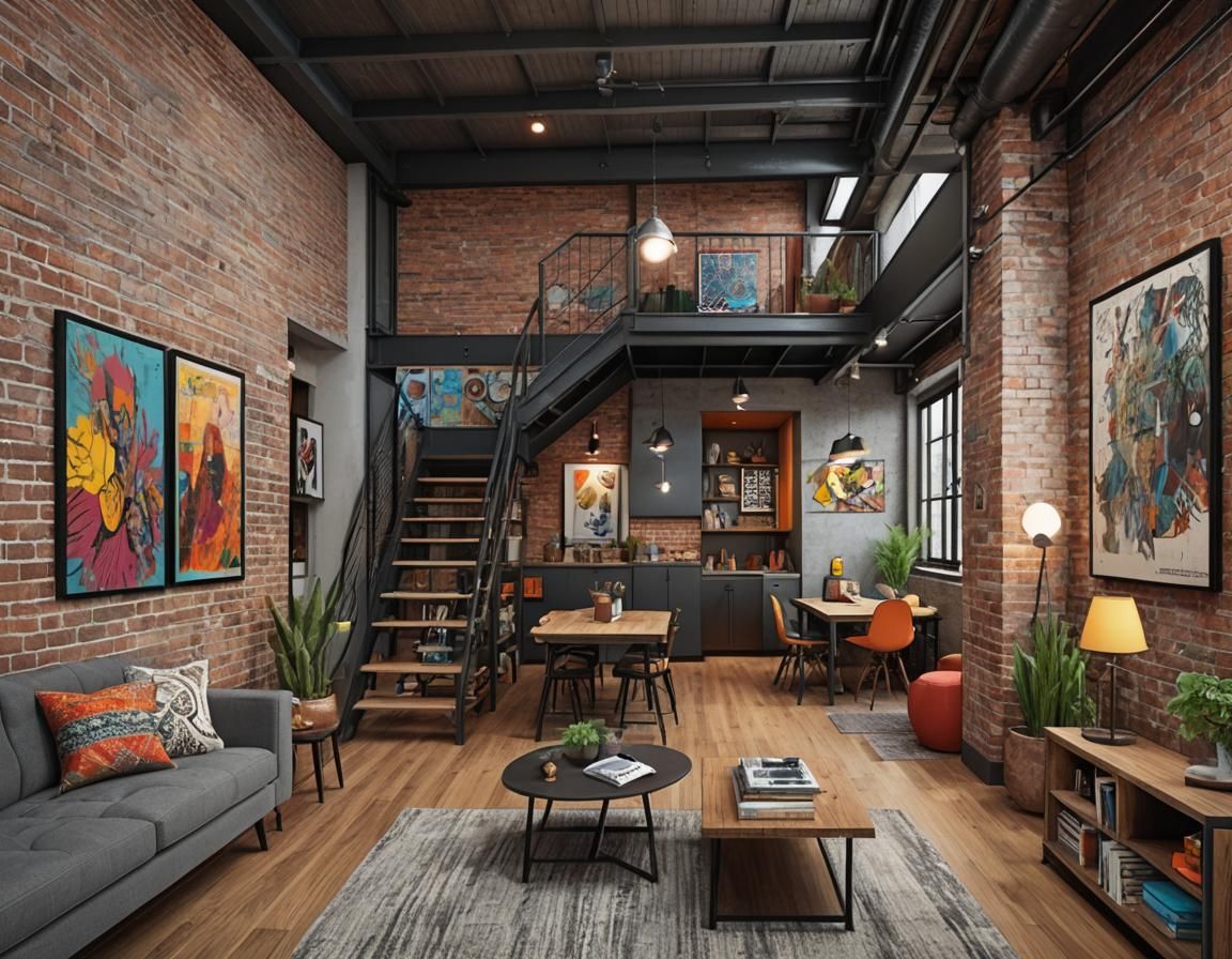 Wood and Metal Interior with Bohemian Accents