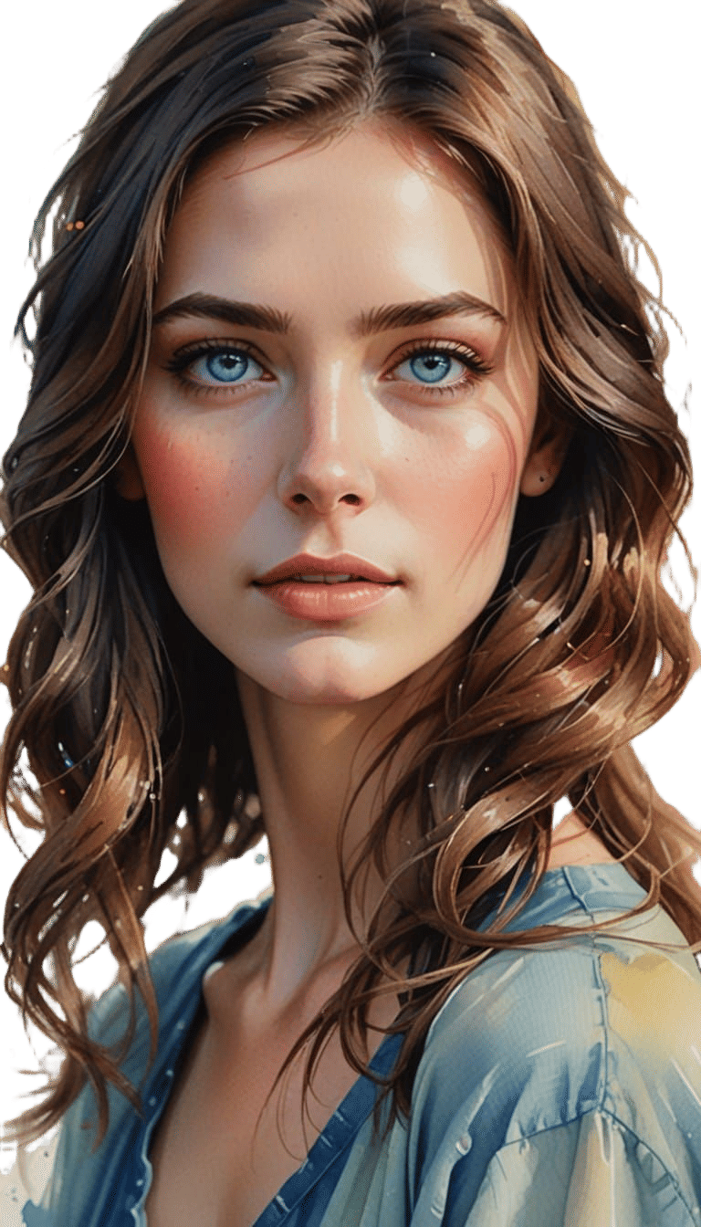 Mysterious Brunette Woman Looks Over Her Shoulder