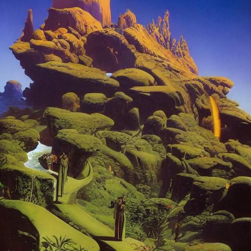 Martian Adventure in Gothic Sci-Fi Style